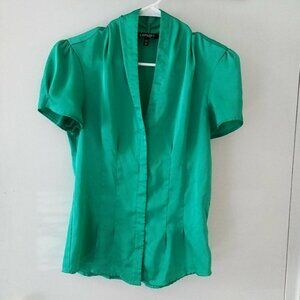Green Express Women's Short-Sleeved Blouse Size XS